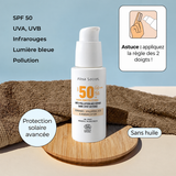Écran Solaire Visage Teinté SPF 50 – Sand
