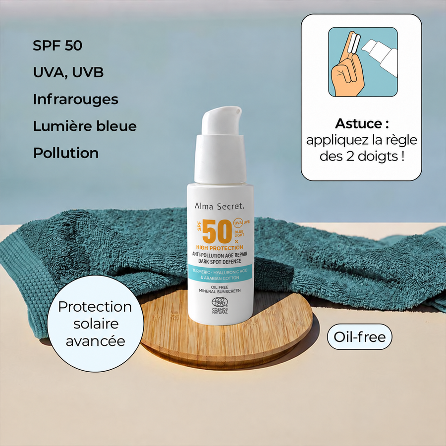 Écran Solaire Minéral SPF 50 aux Céramides